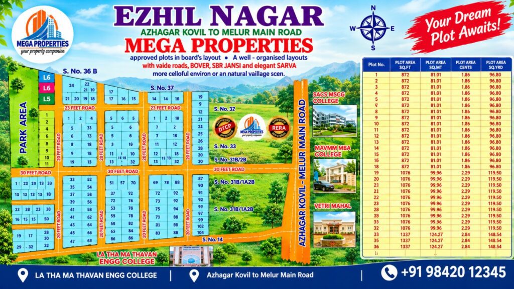 Plot for Sale in Alagar Koil Road Madurai